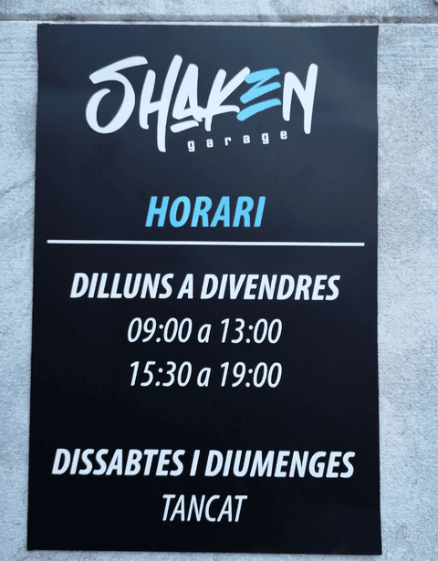 Information plate for schedule